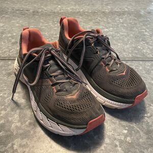 Hoka One One Gaviota 2 Running Shoes Womens 8 Gray Pink Sneakers Active Athletic